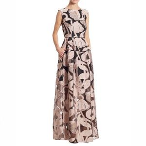 Talbot Runhof Locomotion Gown in Marble Print